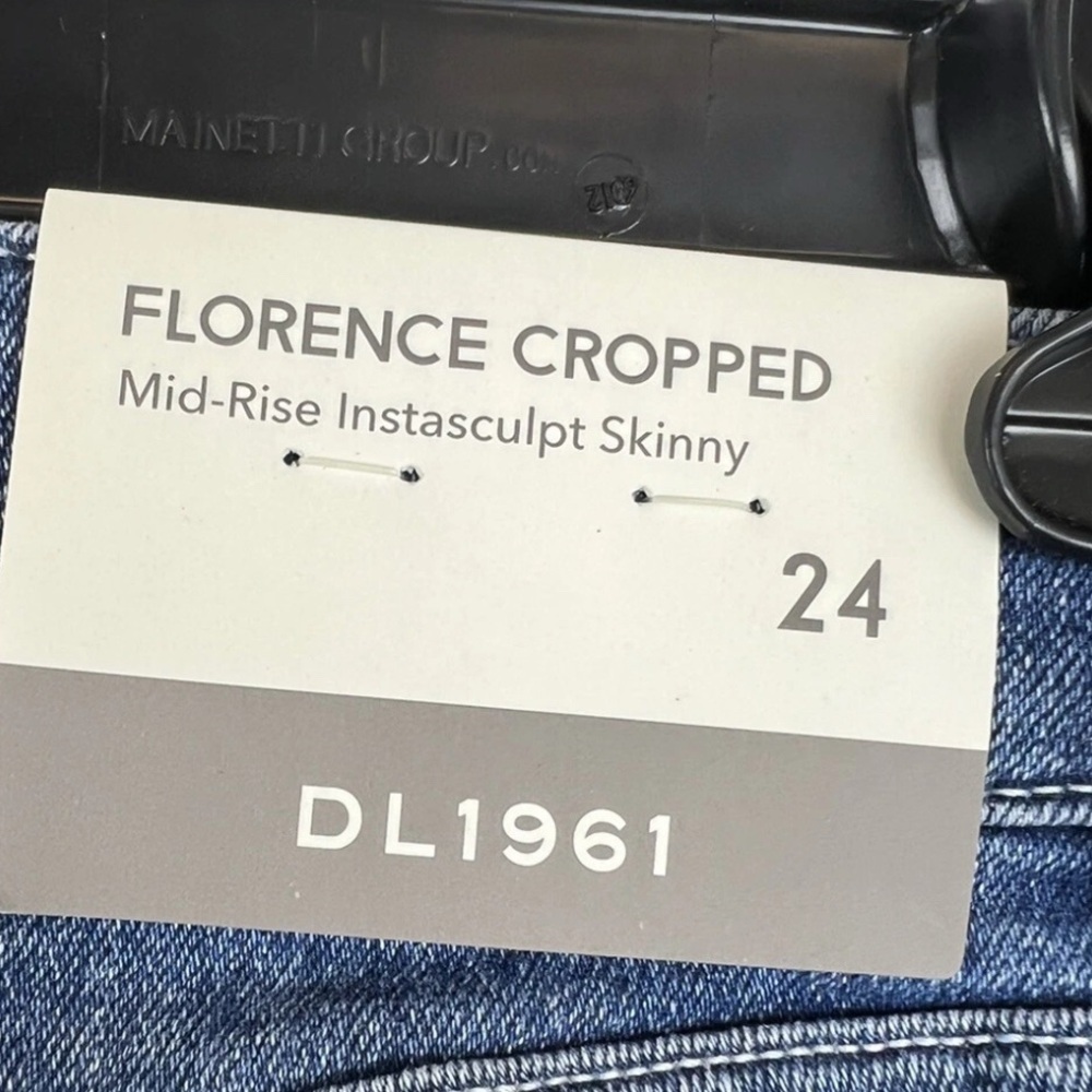 DL1961 Women’s Florence Cropped Mid Rise Skinny Jeans Size 24 - Picture 3 of 4